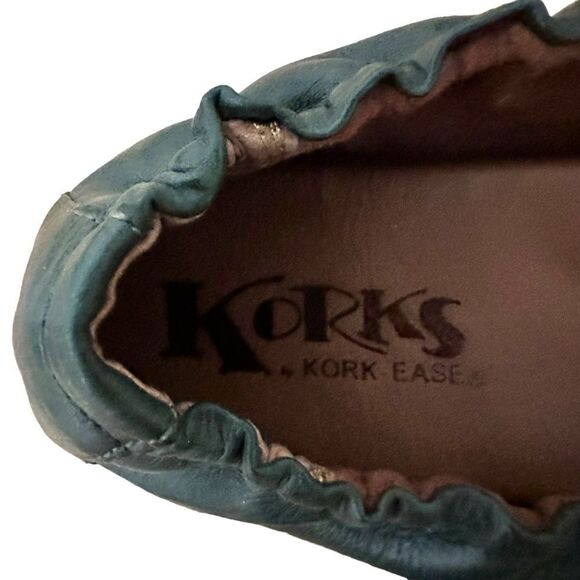 Korks by Kork-Ease Pine Green Julie Leather Ballet Flat Size 8 - Picture 5 of 7